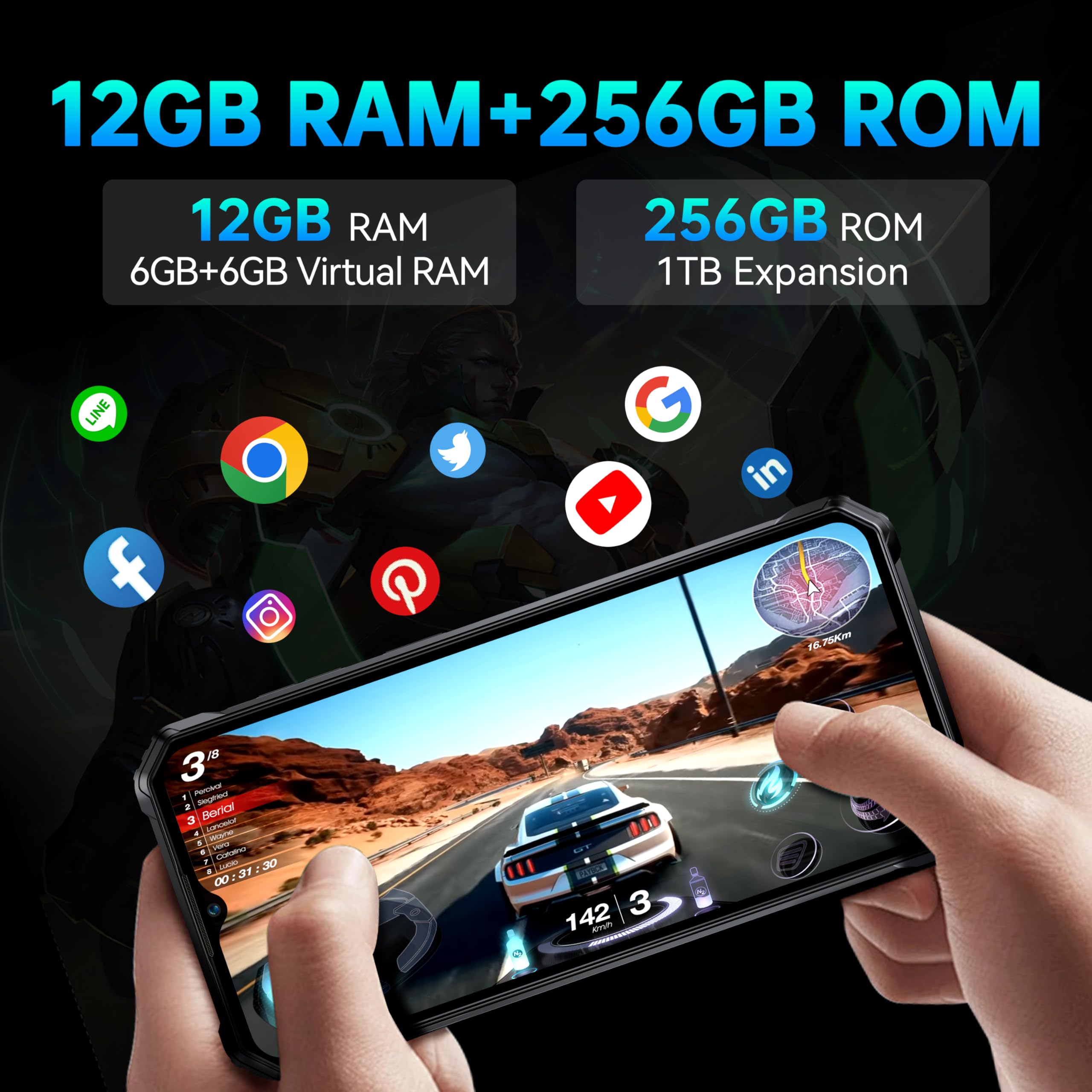 Amazon.com: OUKITEL WP38 Rugged Smartphone Unlocked - 2024 12GB